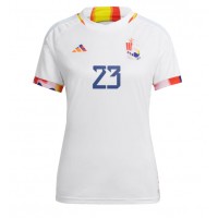 Camisa de time de futebol Bélgica Michy Batshuayi #23 Replicas 2º Equipamento Feminina Mundo 2022 Manga Curta